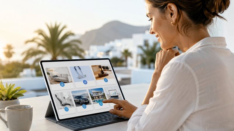 Cliente eligiendo profesional verificado en Gran Canaria